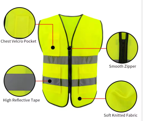 Hot sale Stay Safe High Visibility Safety Vest reflective work construction vest security vest for men and women