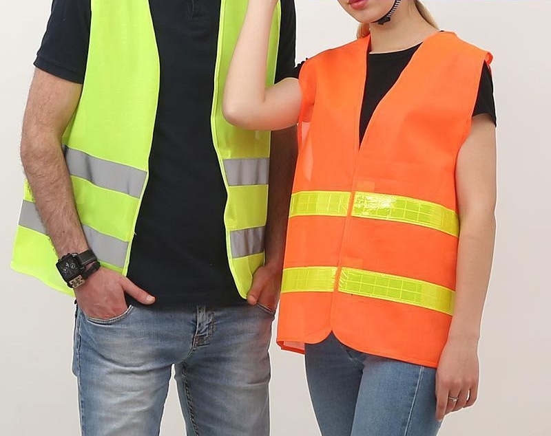 Hot Sale Safty Vest with Lattice Security Reflective Vest Reflective Construction Vest for Men and Women