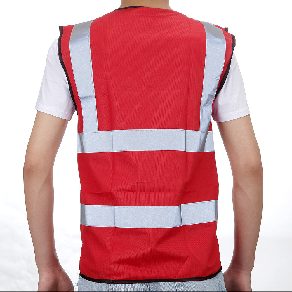 Hot Selling Reflective Security Vest For Cycling Motorcycle Biking Safety Vests Red