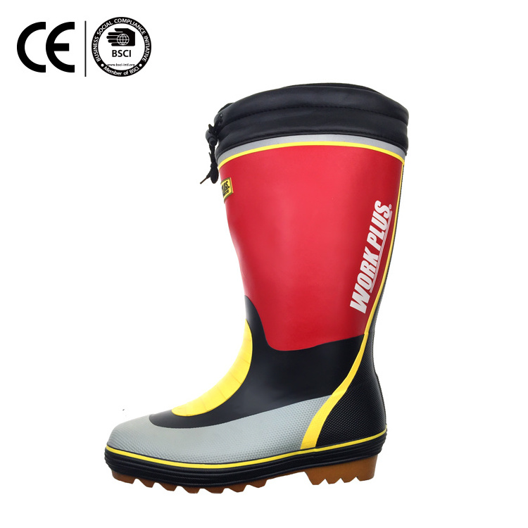 Low MOQ Waterproof Rain Rubber Boots For Work, Customized Labor Rain Security Boots Shoes For Men