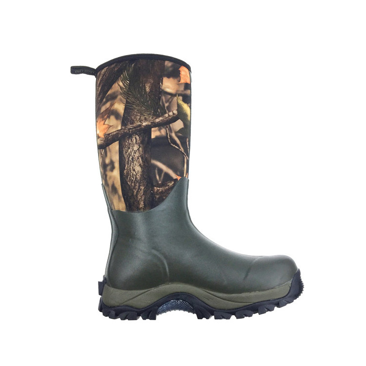 Hunting Boots for Men Waterproof Insulated Rubber Rain Boots Neoprene Mens Boots