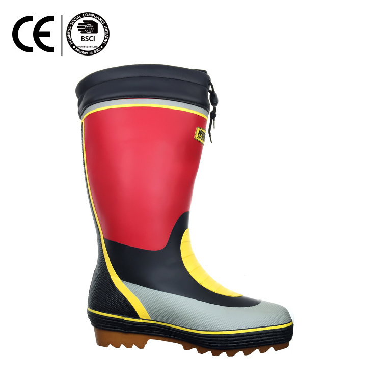 Low MOQ Waterproof Rain Rubber Boots For Work, Customized Labor Rain Security Boots Shoes For Men