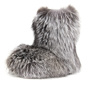 Hot sale women snow boots raccoon fur warmly winter waling shoes