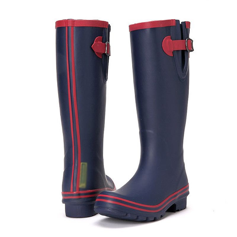 2022 New design rubber boots Wellington knee-high rain boots for women