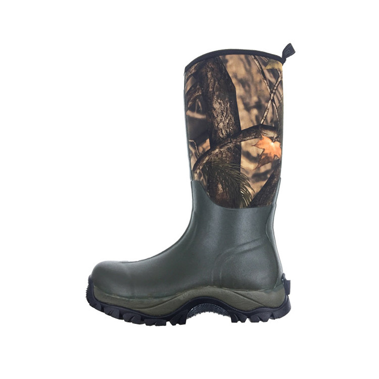 Hunting Boots for Men Waterproof Insulated Rubber Rain Boots Neoprene Mens Boots