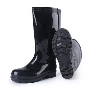 Men Rainboots PVC Waterproof Boys Men Rain Boots Male Outside Walking Rain Boots Safety Work shoes