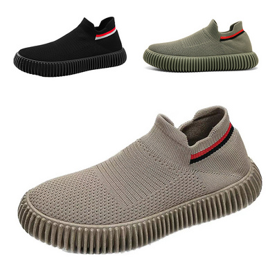 Men's knitting shoes new summer thin non-slip breathable men's shoes mesh soft soled canvas shoes