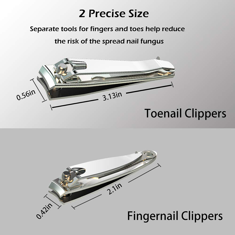 Wholesale nail clipper kit Carbon steel custom logo personal care silver cutter toe nail clippers