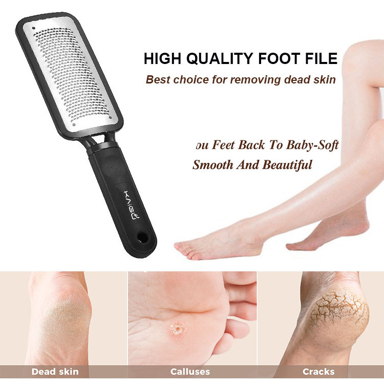 Professional Personal Feet Care Pedicure Tool Metal Surface Dead Skin Callus Remover Foot File Scraper for Men