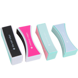 Nail supplies professionals beauty cosmetic 4 way shiny nail buffer polisher buffing block with your logo