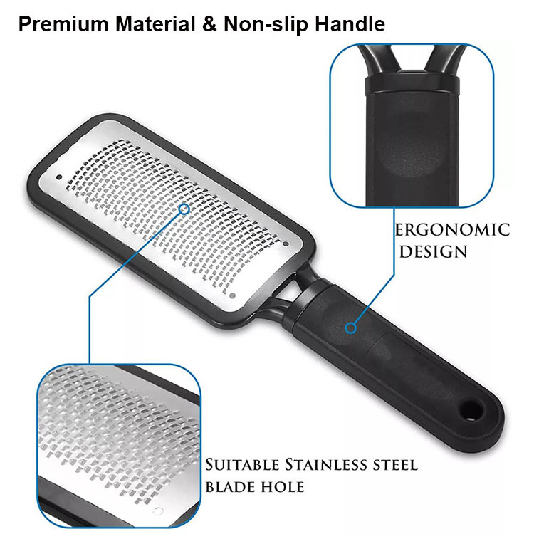 Professional Personal Feet Care Pedicure Tool Metal Surface Dead Skin Callus Remover Foot File Scraper for Men