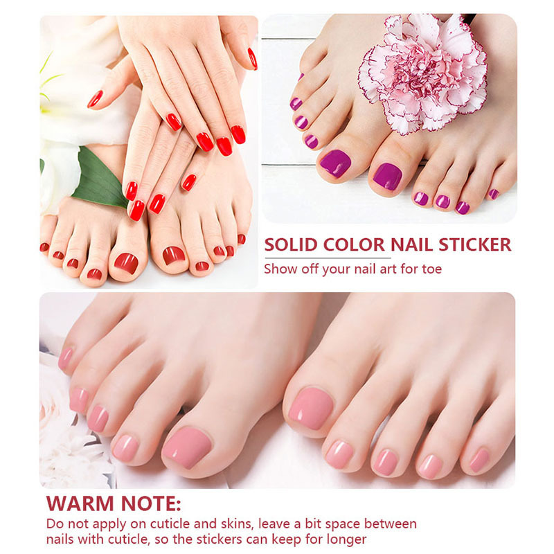 Custom 22 Sheets Toenails UV Gel Polish Stickers Semi Cured Self Adhesive Nail Strips Salon DIY Manicure Full Toe Press On Wraps