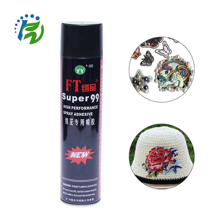 Wholesale Embroidery Ts Super 99 Spray Foam Adhesive Fabric Strong Spray Glue Temporary Spray Adhesive For Embroidery