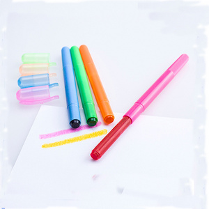 Novelty Stationery New Design Crayon Highlighter Colorful Fluorescent Solid Highlighter