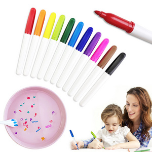 Tiktok Hot Doodle Base Kit Kid With Spoon Magic Draw Water Paint Surface For Child 3D Painting Art Floating Marker Pen