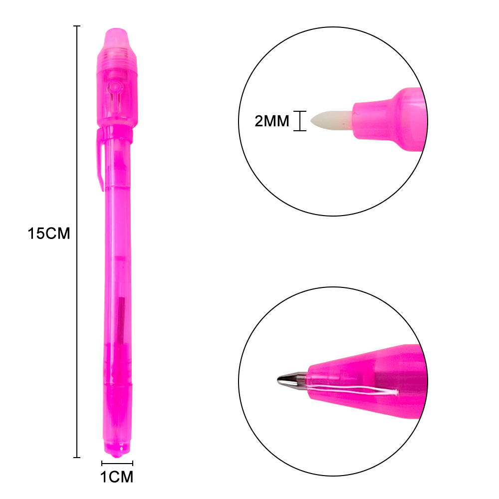 Promotional Magic Invisible Ink UV Pens, UV Light Pen with Laser Pointer