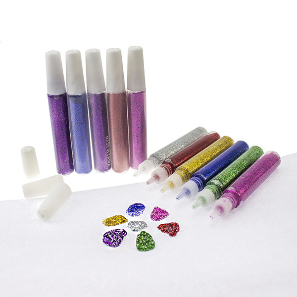 KHY Wholesale Custom DIY Hot Sale Promotional High Capacity 15 ML Washable Fabric Glitter Glue