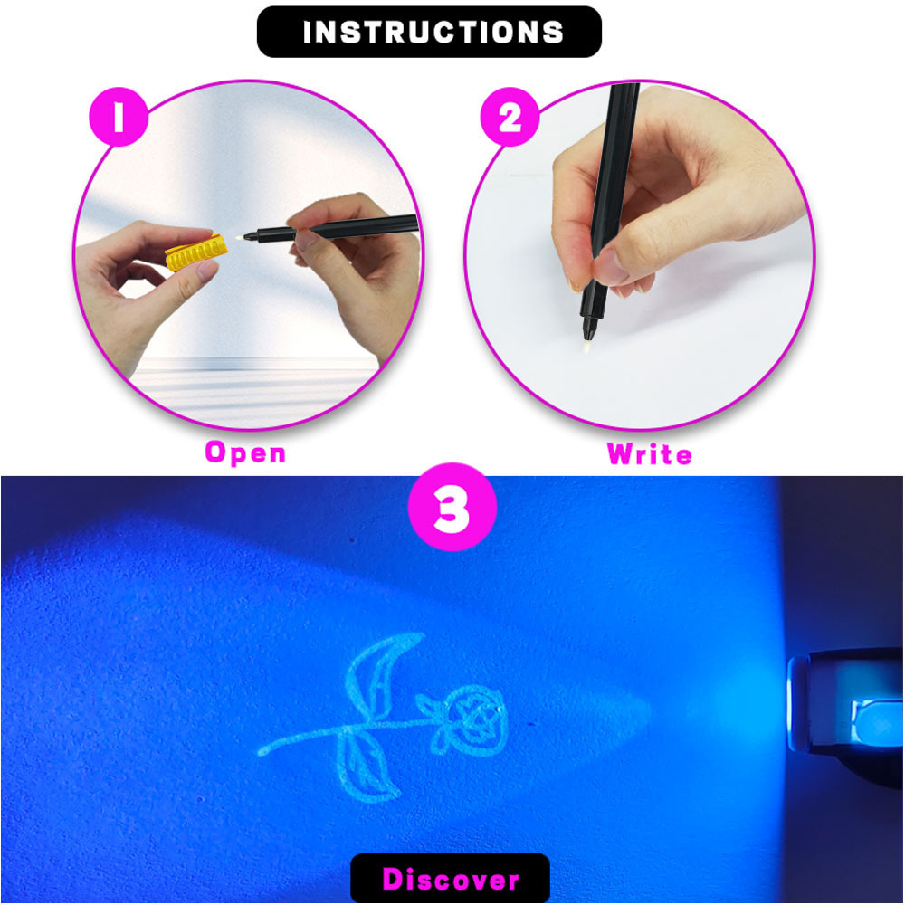 Halloween Gift Amazing With The Invis Tactical Spy Sign For Printing Magic Marker Led Lighting Kid Invisible Ink Light UV Pen