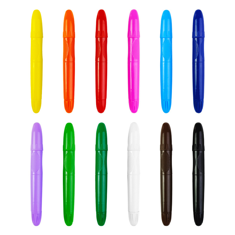 Nontoxic Non Toxic For School Multi Colour Stick Kid With Custom Silky Logo Pack Gel Paint Set Pen Color Mix Twistable Crayon