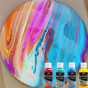 Factory Wholesale 24 Colors (60ml, 2oz) Pre Mixed Pouring For Art Fluid Diy Bear Acrylic Neon Acryl Pour Paint Set