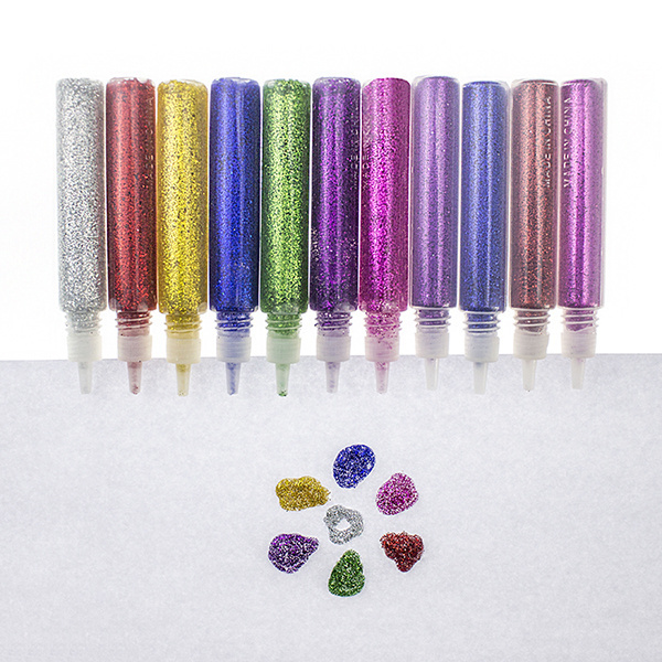 Rainbow Washable Glitter Glue Adhesive Pen Set For DIY Art Craft