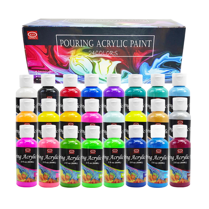 Pouring Acrylic Paint Fluid Art 24 Pieces Kit