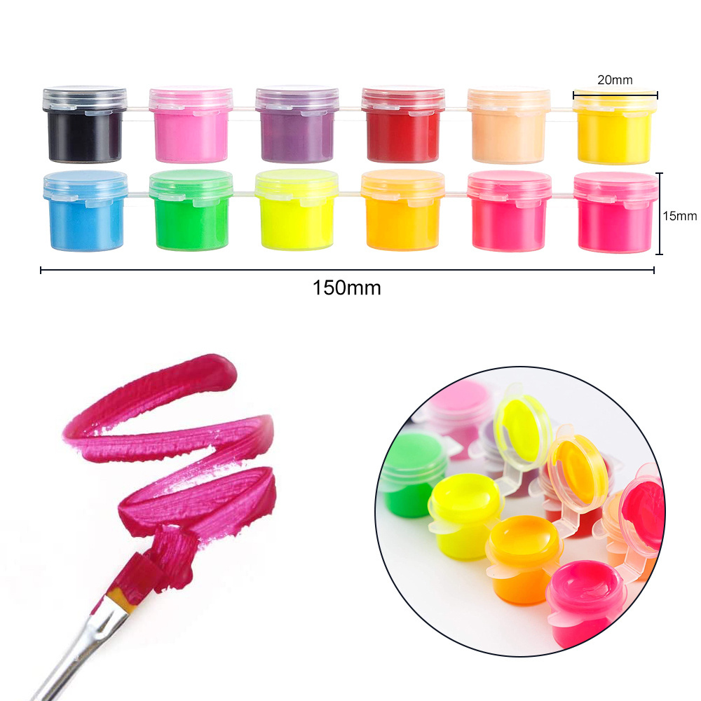 KHY Custom Wholesale Non-Toxic DIY Glow in the Dark Acrylic Paint Rock Painting Kit