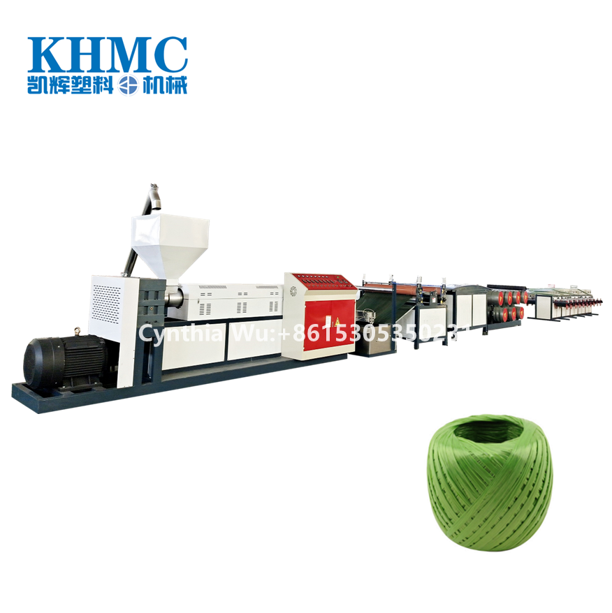 plastic baler twine fibre making extrusion machine/ pp hdpe rope banana raffia flat yarn extruder line