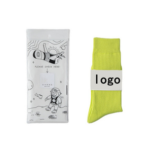 Custom street socks solid-color custom mid-tube socks for men and women skateboard stockings for autumn and winter