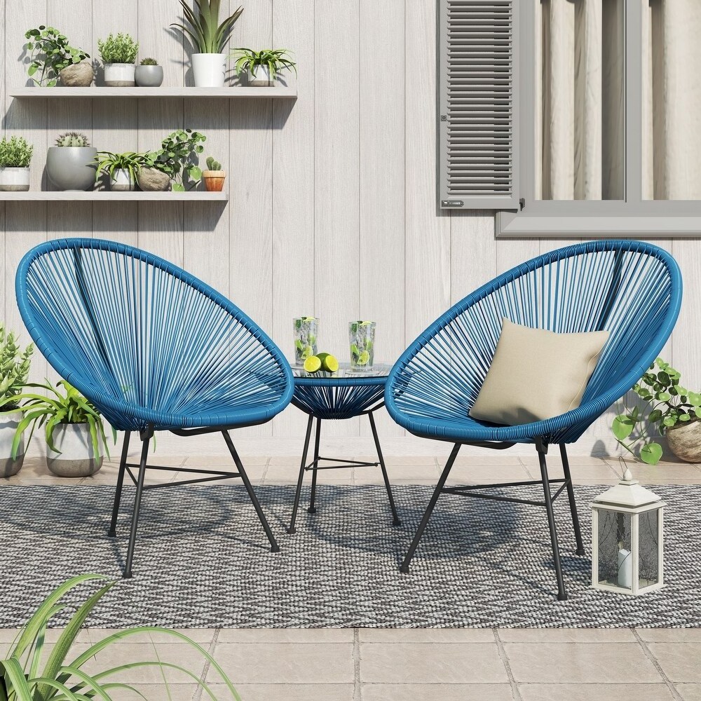 Hot Sale Customized Color PE Wicker Rattan Round Shape Leisure Outdoor Dining Rattan Garden Chair Set