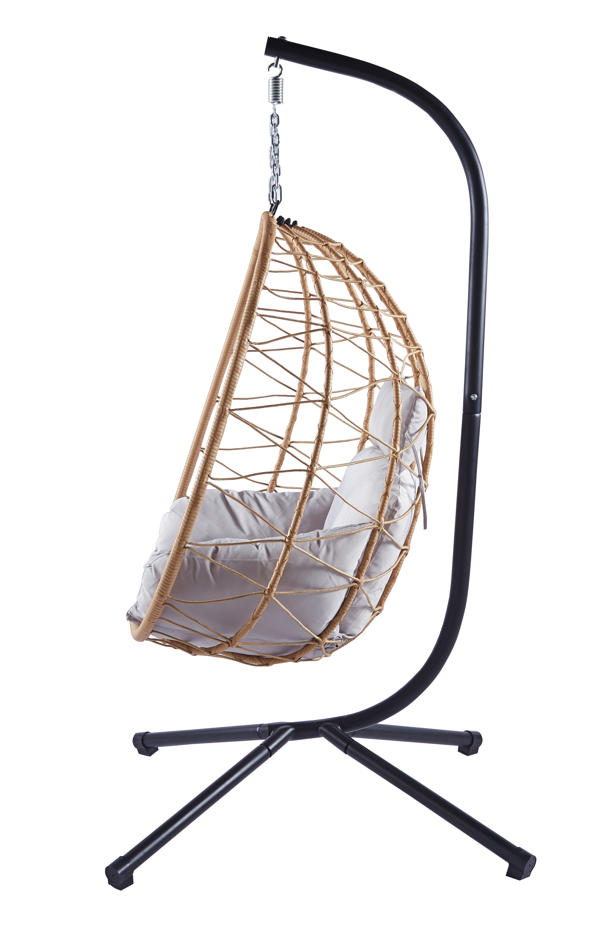 Best Popular Patio Swing Hanging Egg And Cushion Hammock Chair Folding Hanging Chair With Metal Base