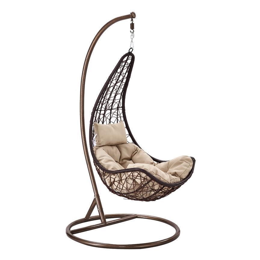 Modern Outdoor Garden Furniture Cheap Quality Hot Patio Pe Rattan Wicker Egg Swinging With Stand