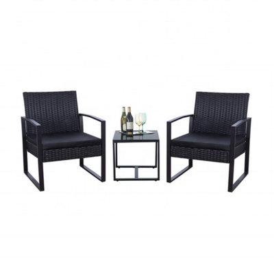 Outdoor Patio Furniture Chairs 3 Pieces Patio Sets Rattan Chair Sets with Coffee Table