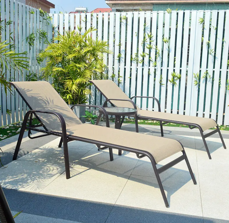 Pool sun beach loungers tanning chairs for backyard curved chaise lounge lowes patio furniture