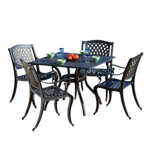 Outdoor Furniture Garden Dining Table Chair Set Casting Aluminum Gardeners Eden Furniture Set