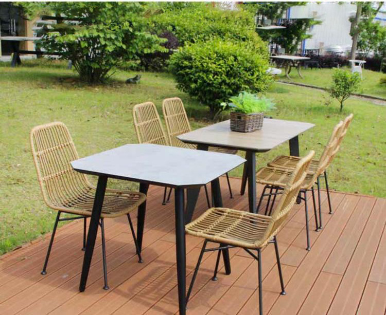 2022 Outdoor High Quality Garden Furniture Complete Garden Sets Yellow Outdoor Furniture With Cushion