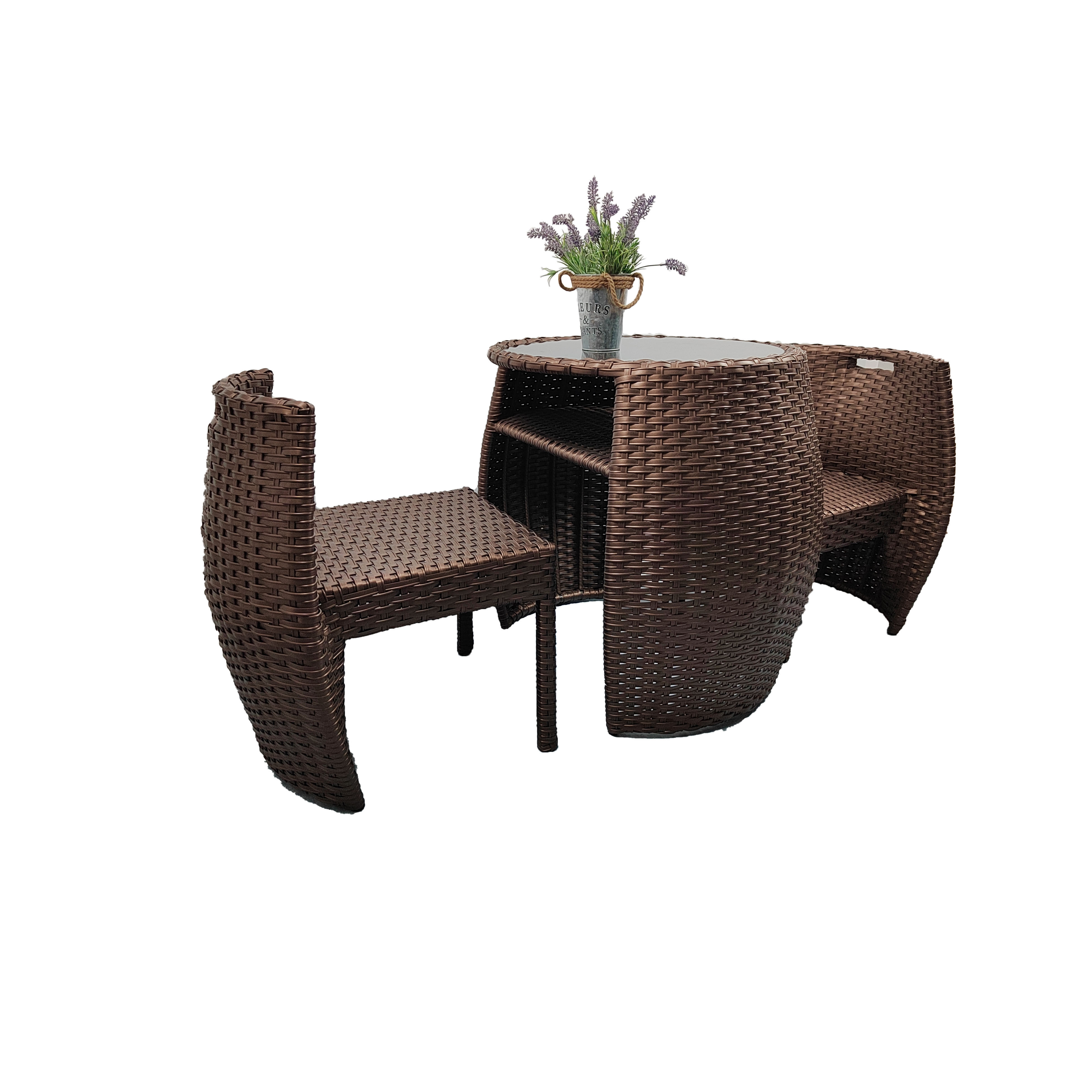 Newest Luxurious Outdoor Patio Furniture Garden Sets Rattan Modular Patio Fabric Wicker Curved Set Single Outdoor Garden Sofas