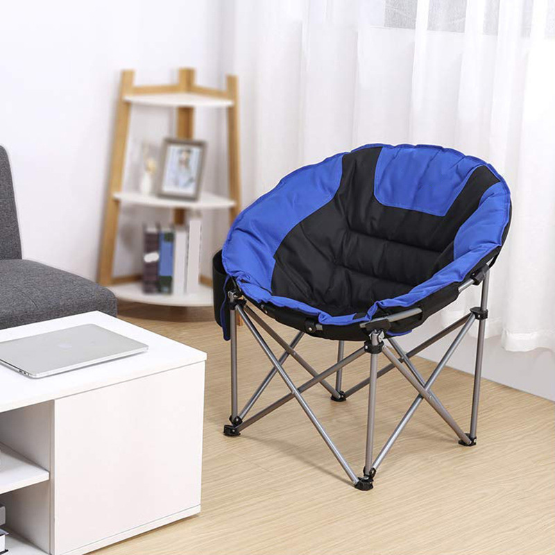 2022 Modern  Outdoor Rocking Round Recliner Pocket Camp Chair Beach Foldable Backpack Moon Fishing Chair