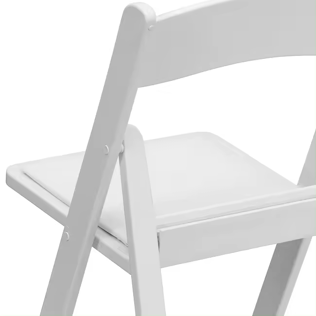 Wholesale Stackable Garden Wedding Event Padded Plastic White Resin Folding Chair