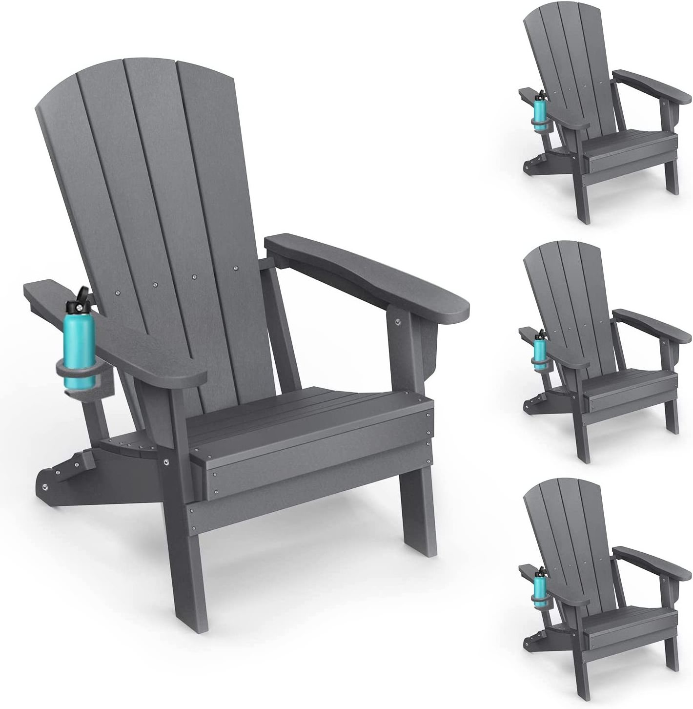 Eco-friendly Fall Fan Plastic Wooden PS Modern Adirondack Chair Garden Muskoka Chair