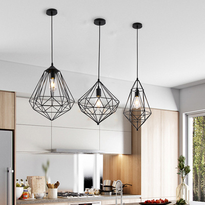 American Rustic Industrial Pendant Lights Kitchen Island Lamp Cafe Hanging Light Modern Lighting Fixtures Nordic Minimalist Lamp