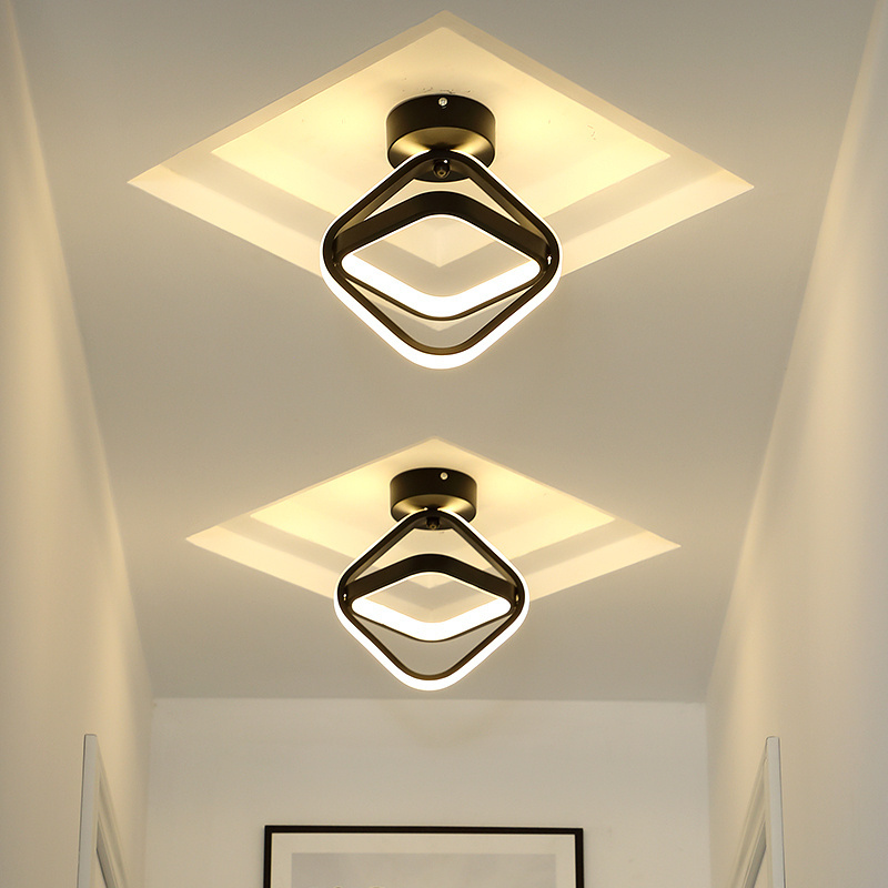 led simple modern aisle corridor ceiling lamp personality circle cloakroom Nordic ins wind porch balcony lamps small light