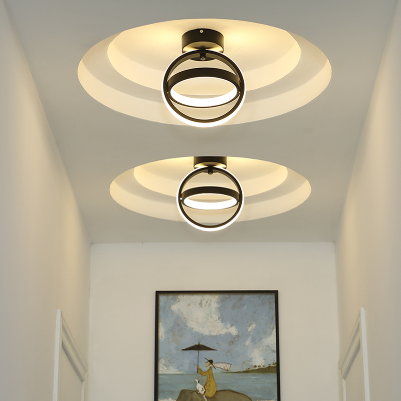 led simple modern aisle corridor ceiling lamp personality circle cloakroom Nordic ins wind porch balcony lamps small light