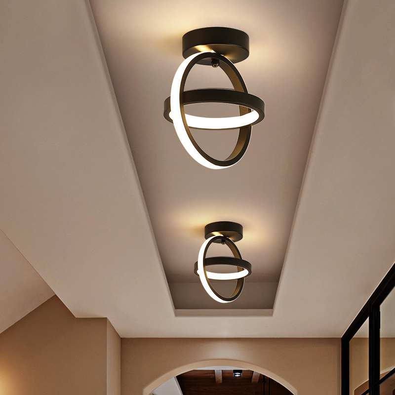 led simple modern aisle corridor ceiling lamp personality circle cloakroom Nordic ins wind porch balcony lamps small light