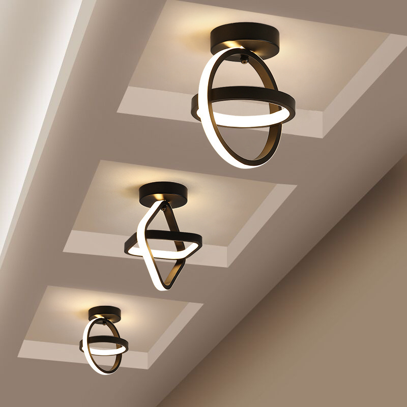 led simple modern aisle corridor ceiling lamp personality circle cloakroom Nordic ins wind porch balcony lamps small light