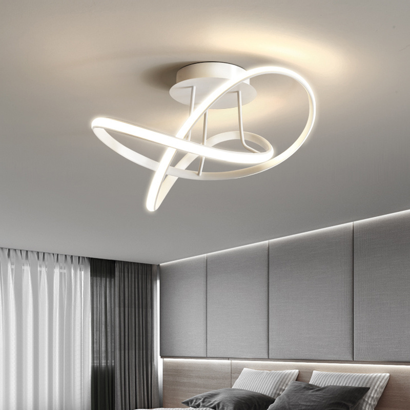 Hot Sale Contemporary Black Dome Suspended Surface Mount Modern Led Ceiling Pendant Light for living room bedroom roon black