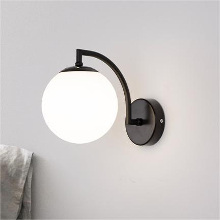 modern indoor black gold decor glass light fixture led wall light bracket Nordic wall lamp for living room porch hotel hallway