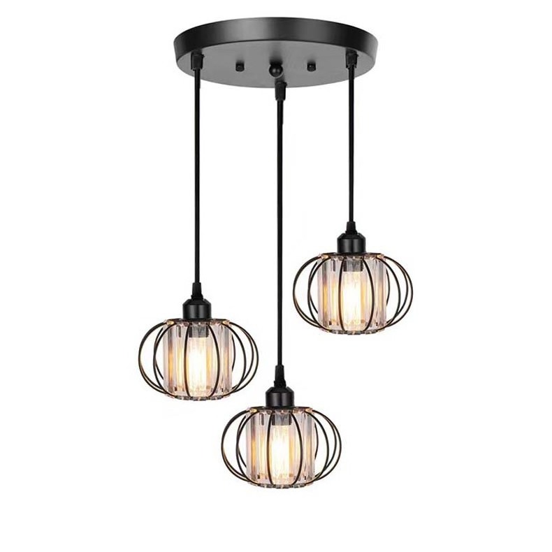 Flush Mount Ceiling Light Fixture Small Crystal Lighting Indoor LED Iron Cage Ceiling Light Home Pendant Lamps