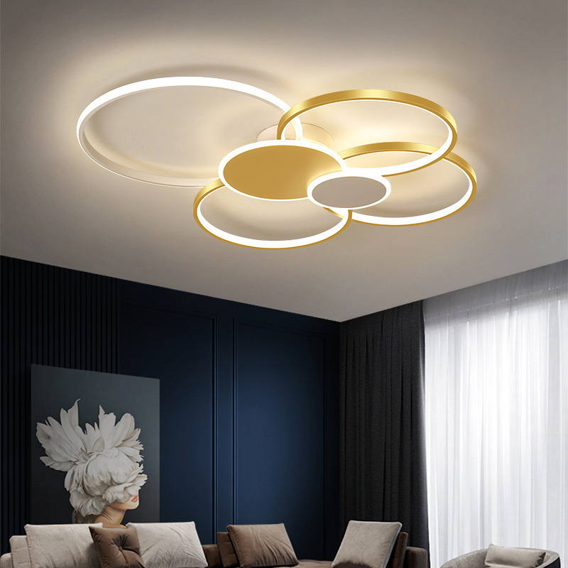 LED Chandelier Lights Living Room Bedroom Rotatable Gold Black Indoor Lighting Fixture Lights Deco Luminaire led Ceiling light