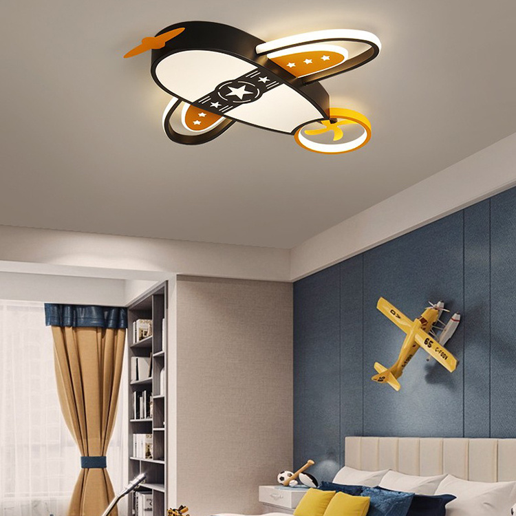 Personalized children's room airplane ceiling lamp creative cartoon bedroom room blue plan aircrafts indoor led ceiling light